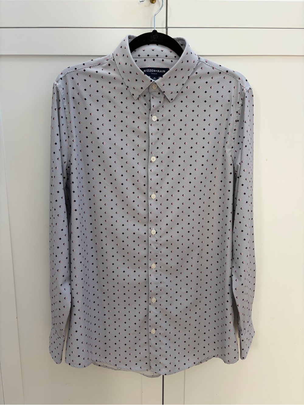 Mizzen+Main Leeward Medium Trim Fit Performance Shirt Geometric Print